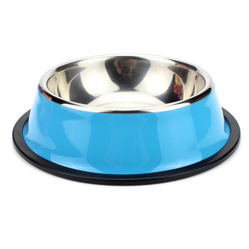 Stainless Steel Pet Bowl – Non-Slip Food & Water Bowl for Dogs & Cats