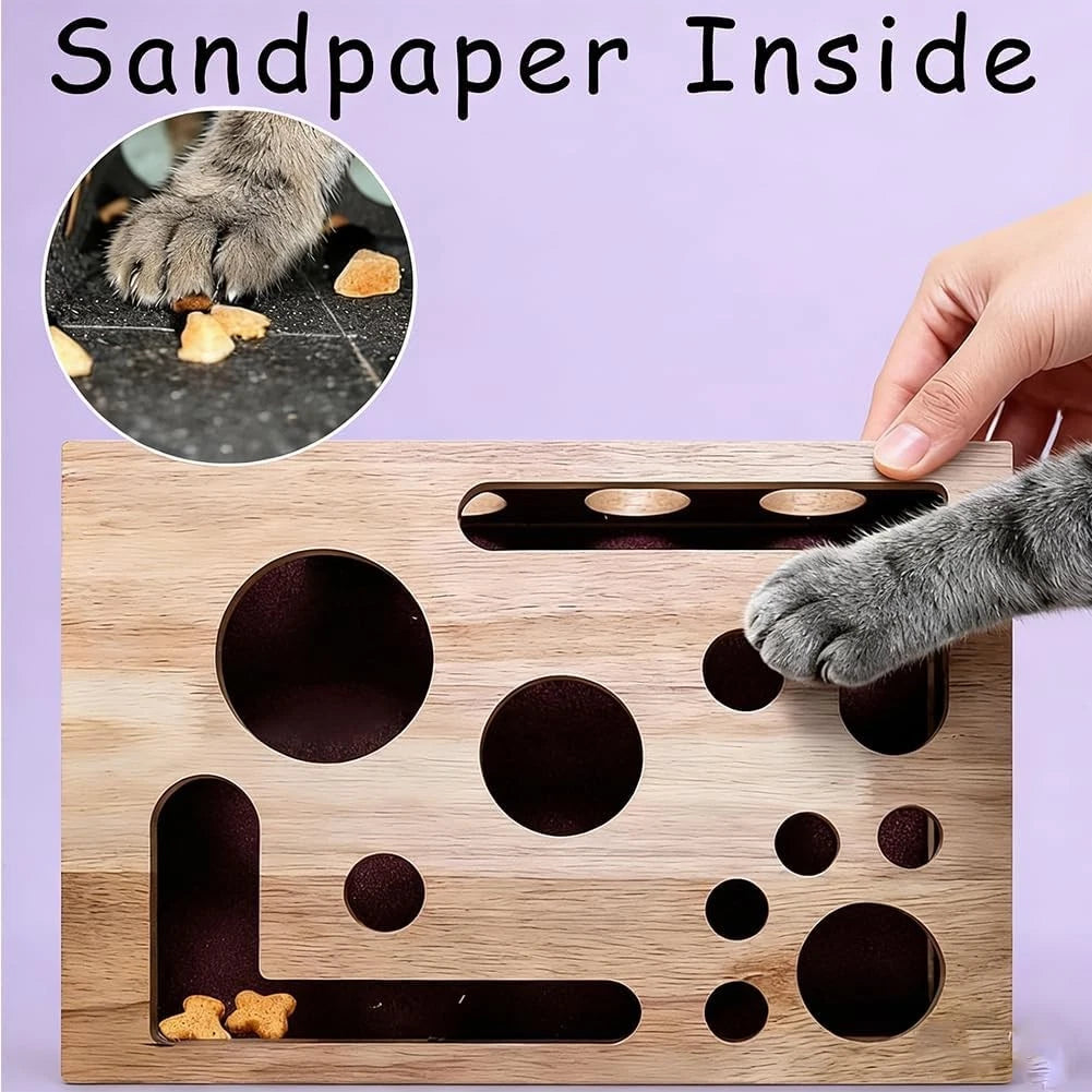 Scratch Puzzle Enrichment Box — Natural Nail Filing & Stress-Free Claw Care