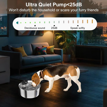 Automatic Wireless Stainless Steel 7L Water Fountain