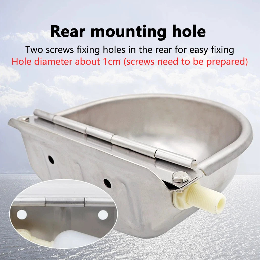Automatic Dog Water Bowl – 4L Stainless Steel Self-Filling Water Trough