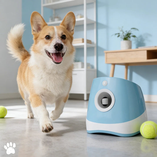 Automatic Dog Ball Launcher – Interactive Fetch Toy with 3 Tennis Balls
