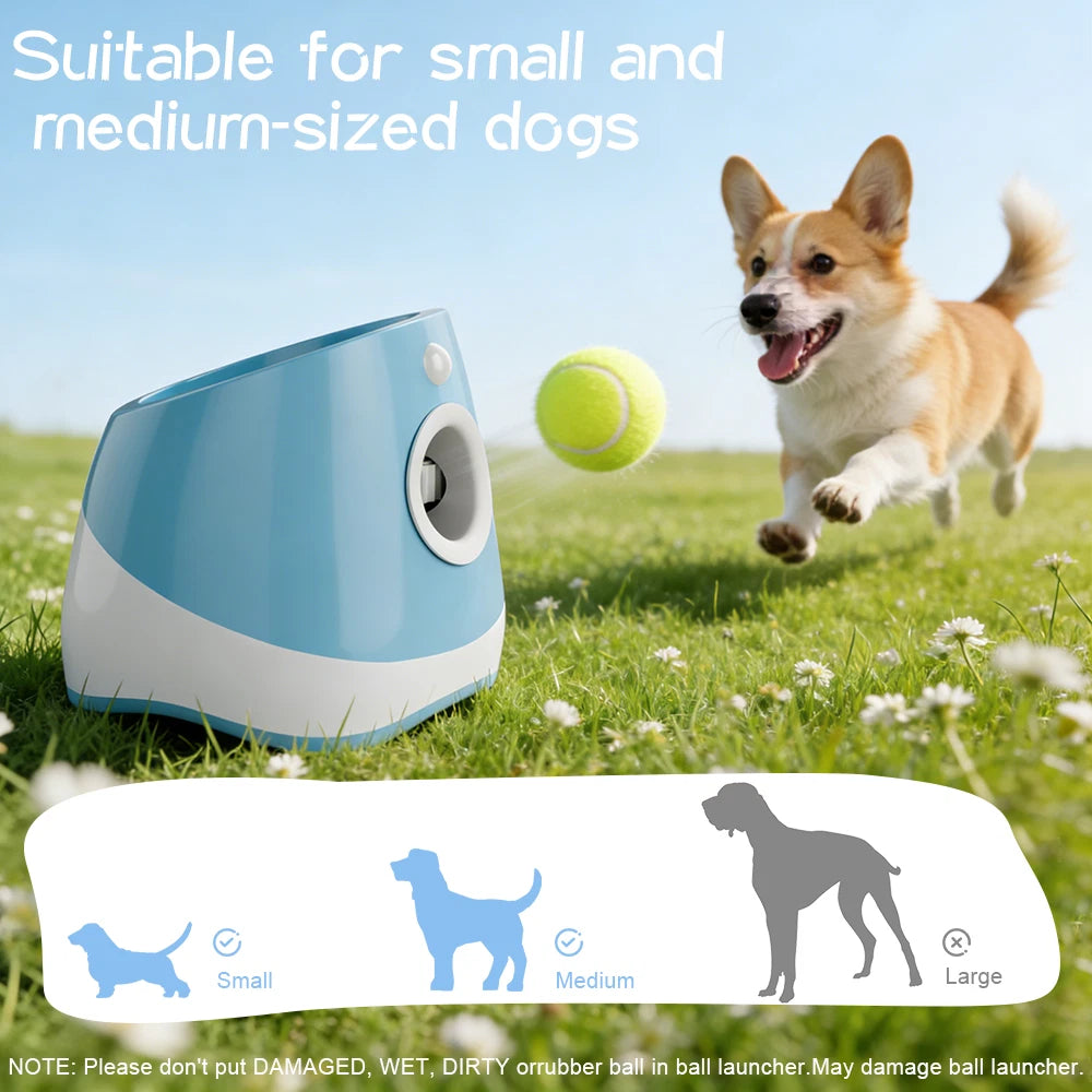 Automatic Dog Ball Launcher – Interactive Fetch Toy with 3 Tennis Balls
