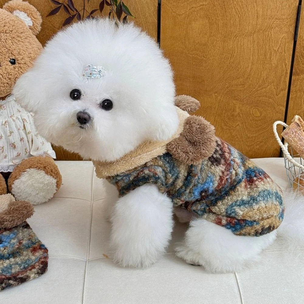 Teddy Bear Cuddles — Cosy Plush Winter Coat for Small Dogs, Puppies & Cats
