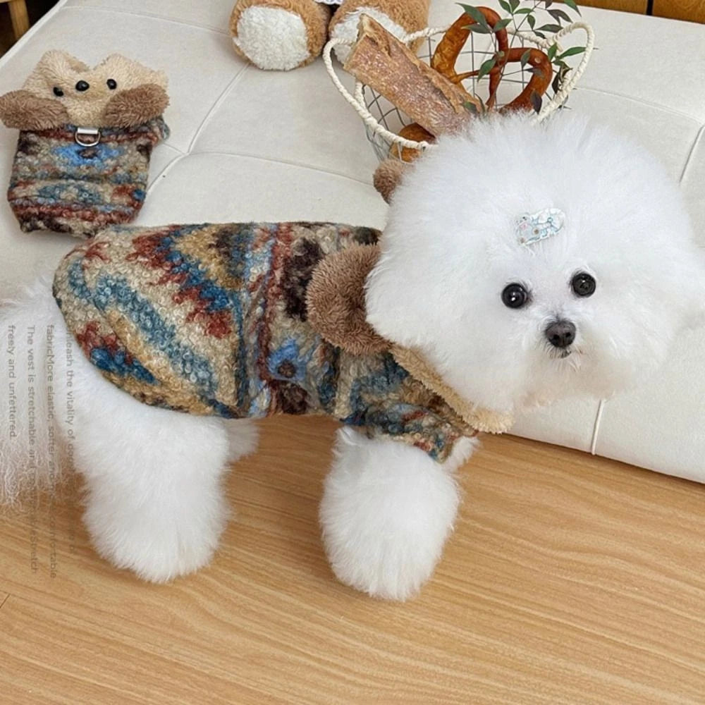 Teddy Bear Cuddles — Cosy Plush Winter Coat for Small Dogs, Puppies & Cats