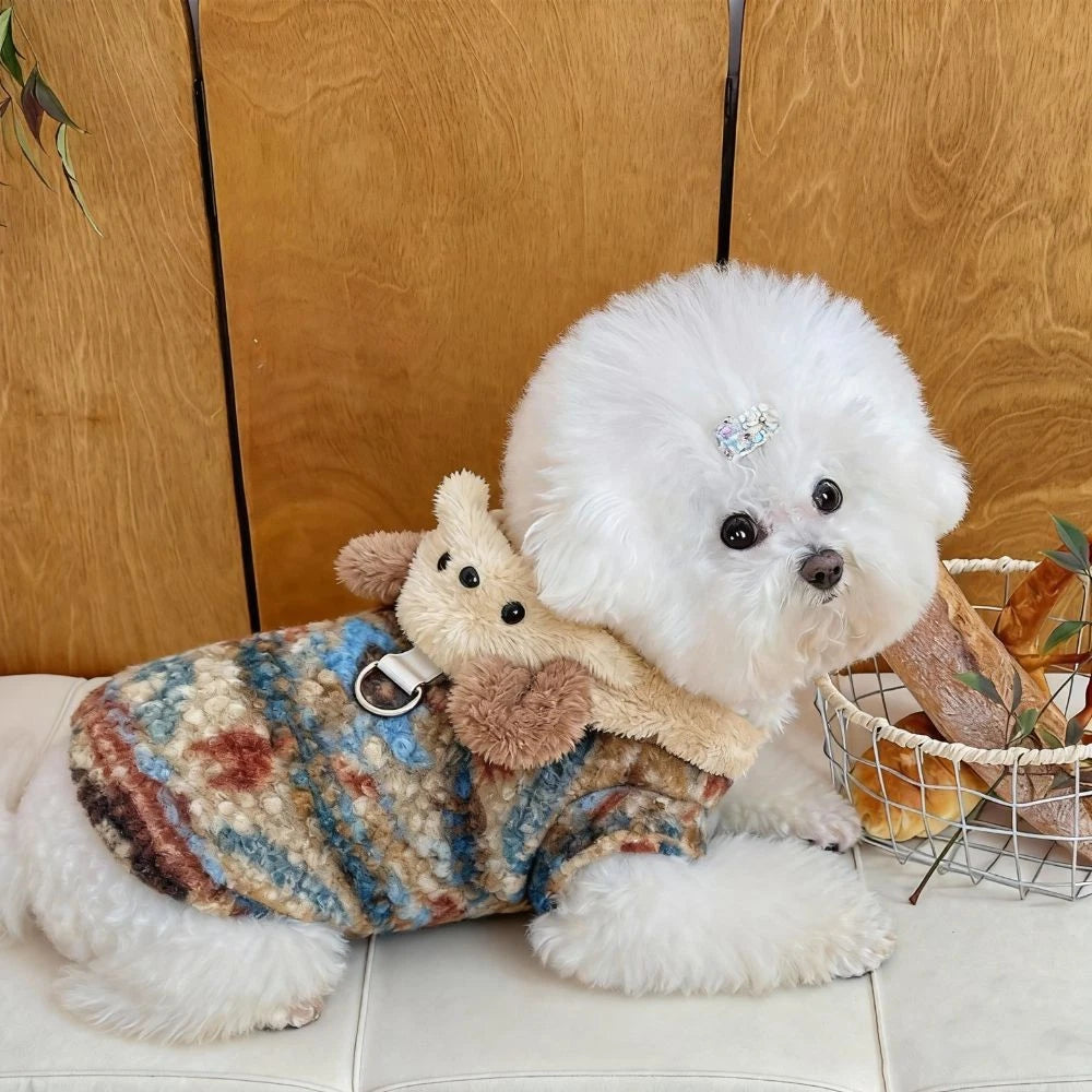 Teddy Bear Cuddles — Cosy Plush Winter Coat for Small Dogs, Puppies & Cats