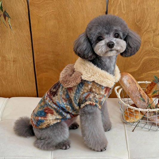 Teddy Bear Cuddles — Cosy Plush Winter Coat for Small Dogs, Puppies & Cats
