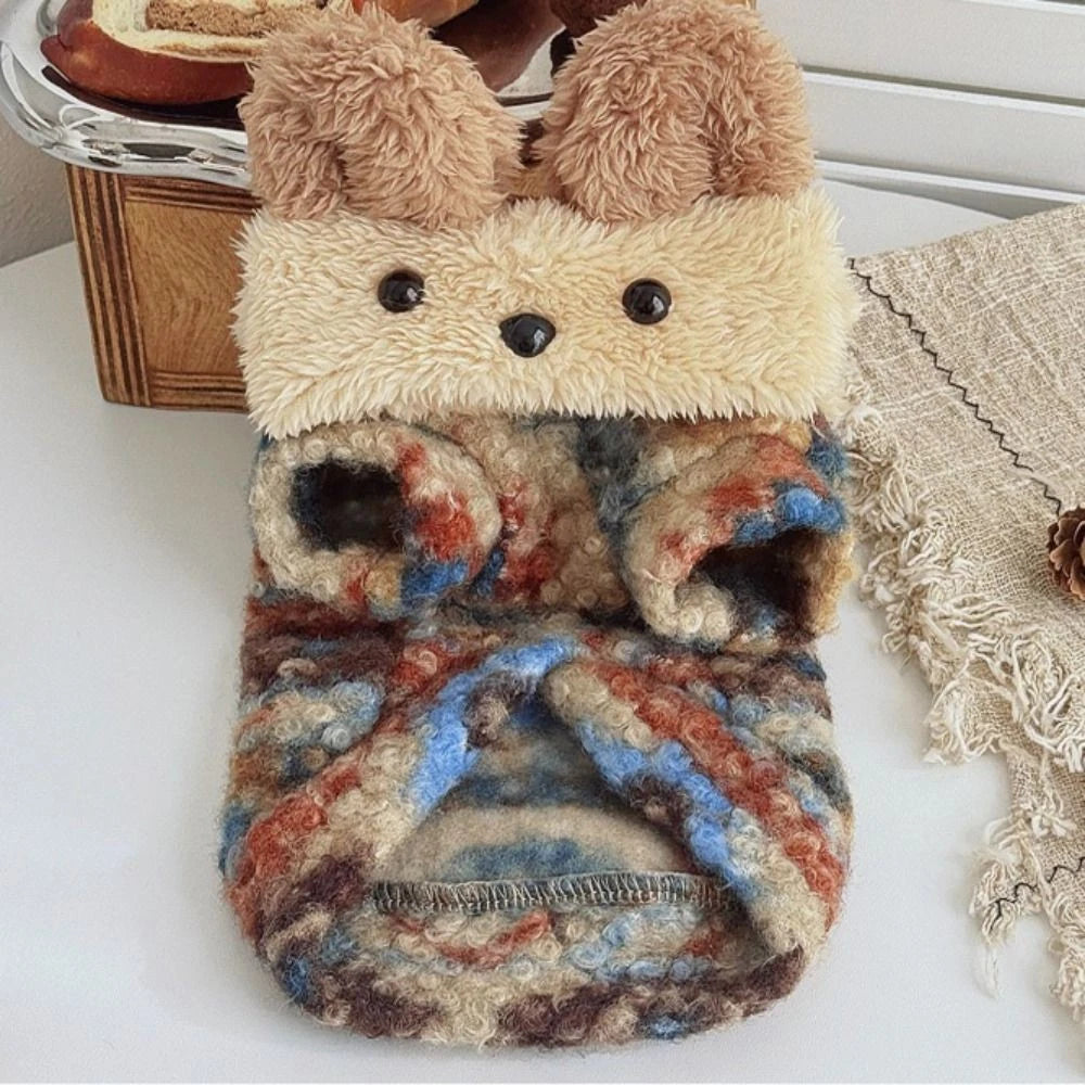 Teddy Bear Cuddles — Cosy Plush Winter Coat for Small Dogs, Puppies & Cats