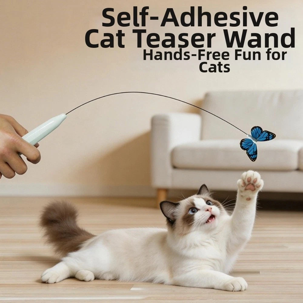 360° Automatic Cat Teaser — Rotating Electric Butterfly Toy for Indoor Play