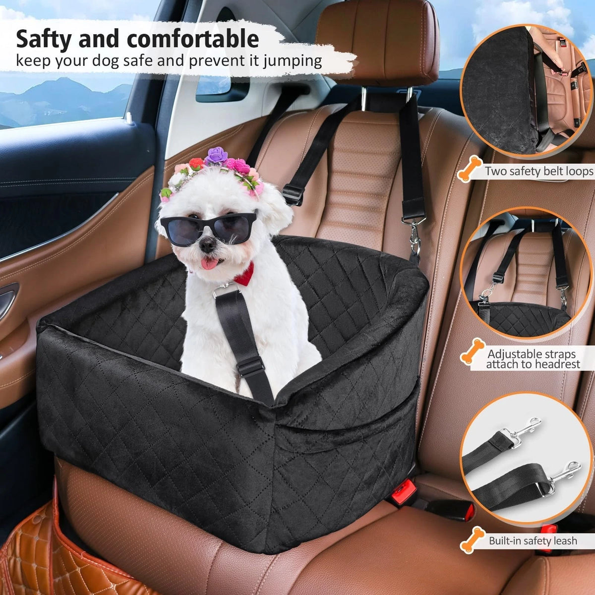 Cosy Dog Car Seat — Secure Booster Seat for Small & Medium Dogs