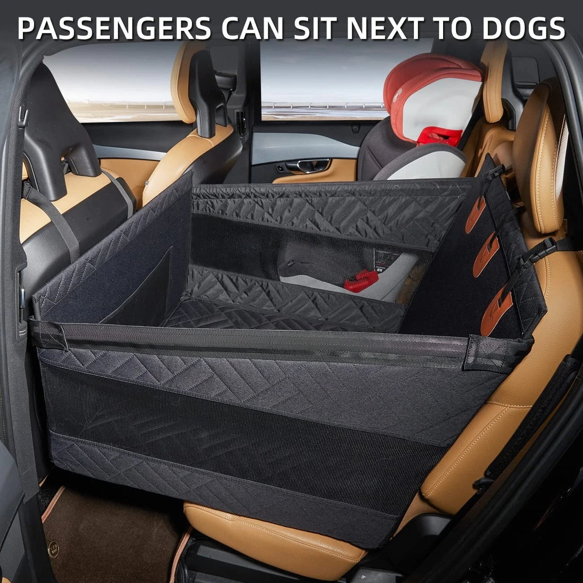 Dog Car Seat — Comfortable Back Seat Booster Seat for Small, Medium & Large Dogs