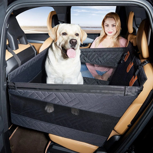 Dog Car Seat — Comfortable Back Seat Booster Seat for Small, Medium & Large Dogs