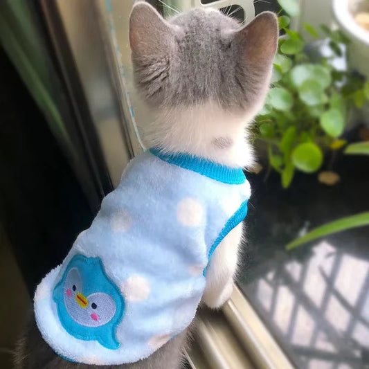 Warm & Wonderful — Adorable Cartoon Fleece Sweater for Small Dogs & Cats