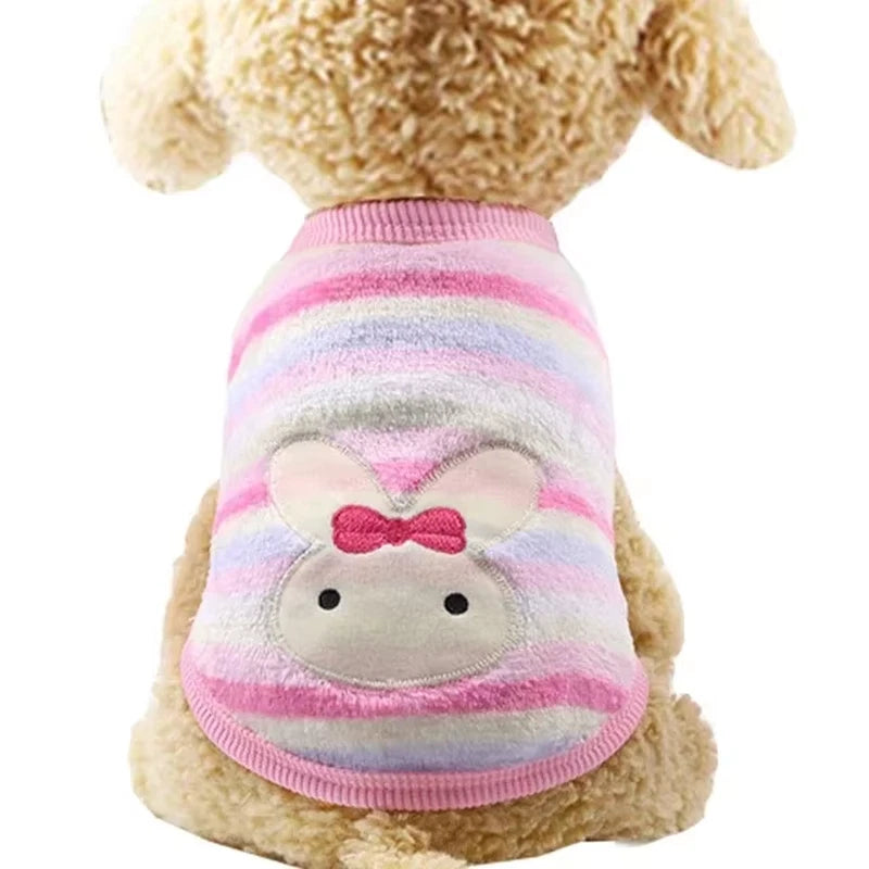 Warm & Wonderful — Adorable Cartoon Fleece Sweater for Small Dogs & Cats