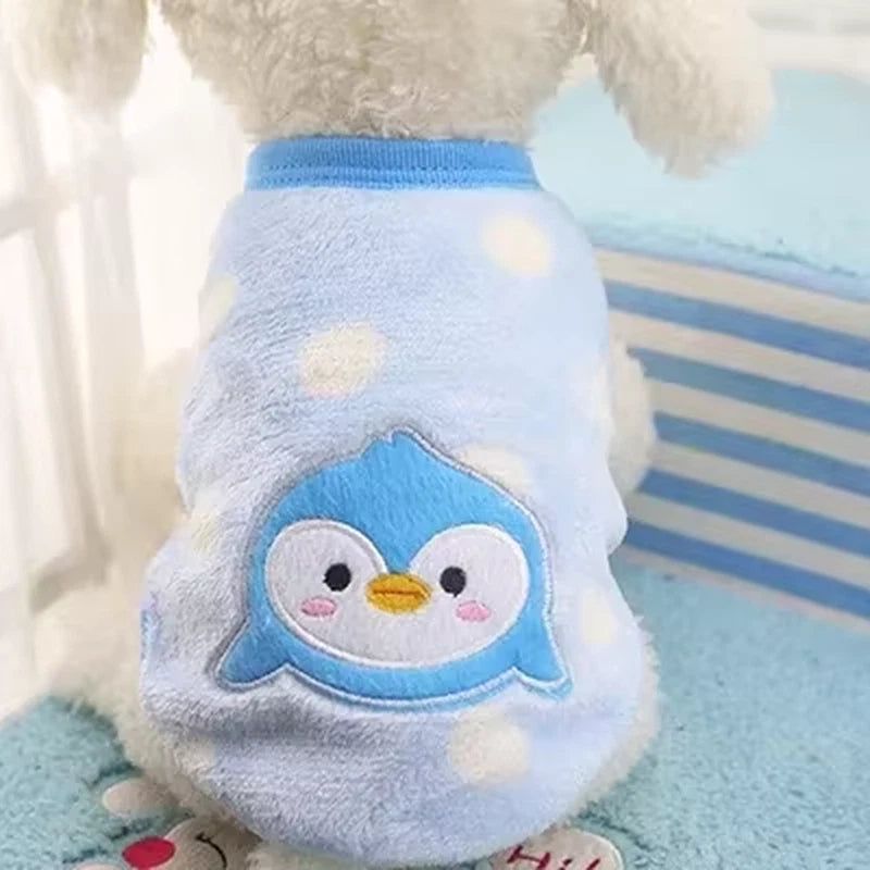 Warm & Wonderful — Adorable Cartoon Fleece Sweater for Small Dogs & Cats