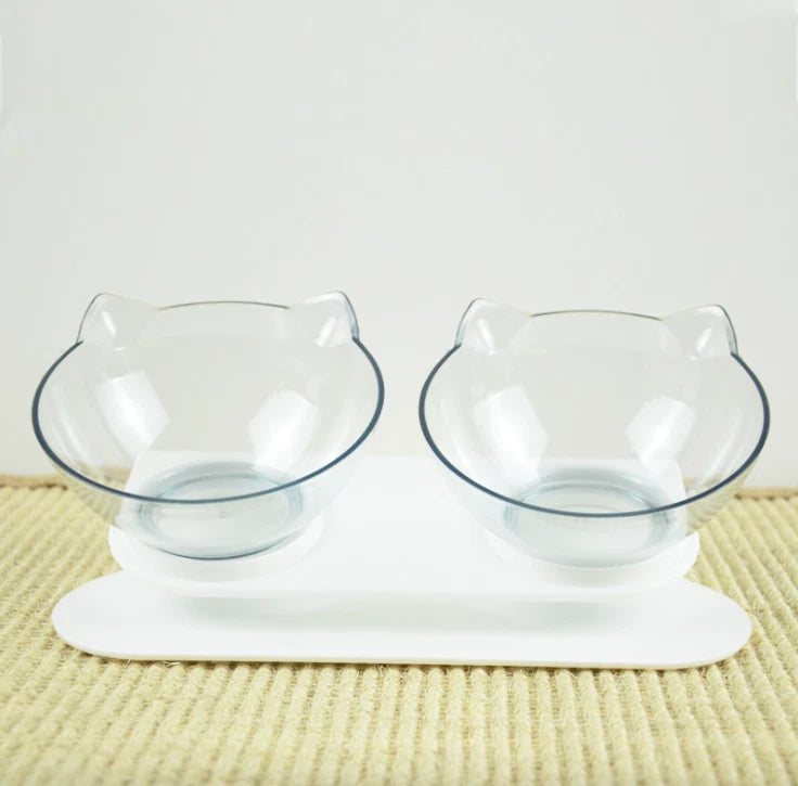 Elevated Cat Feeding Station – Double Food & Water Bowls