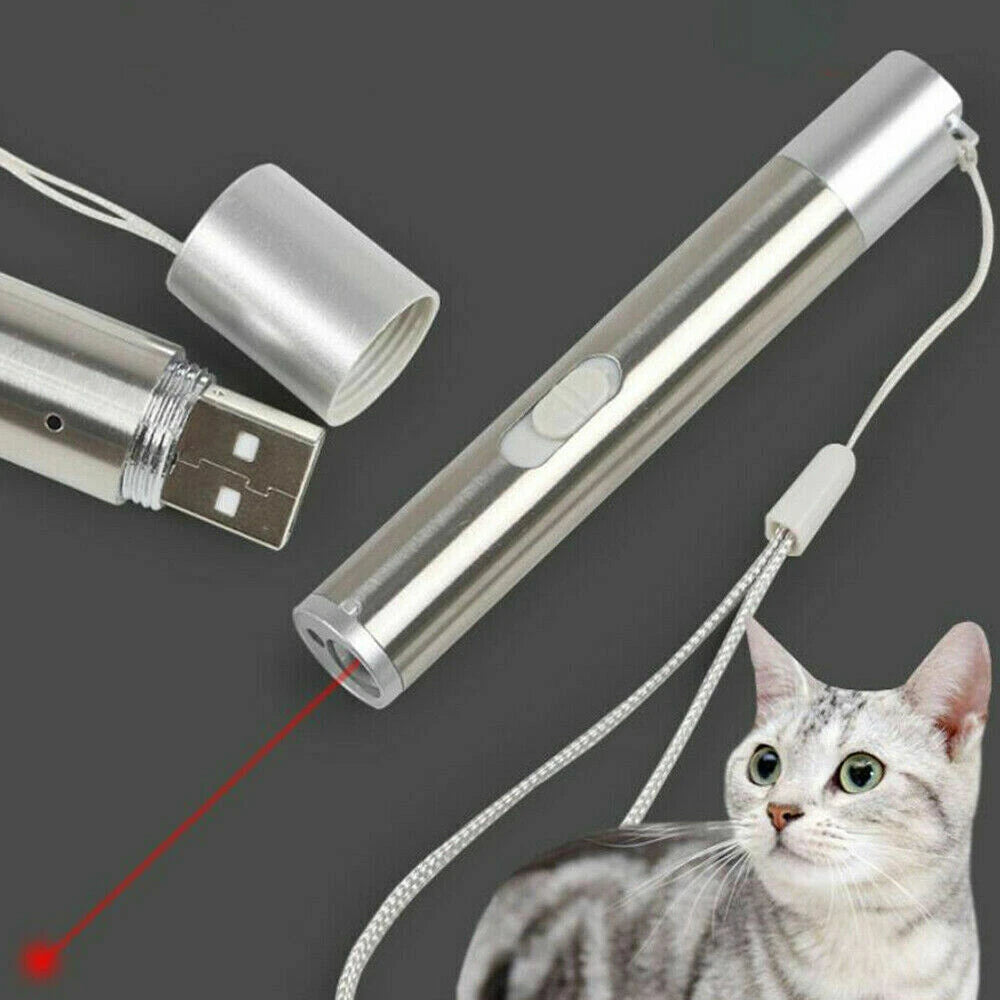 3-in-1 Interactive Cat Toy — Rechargeable Laser Pointer & LED Torch for Cats