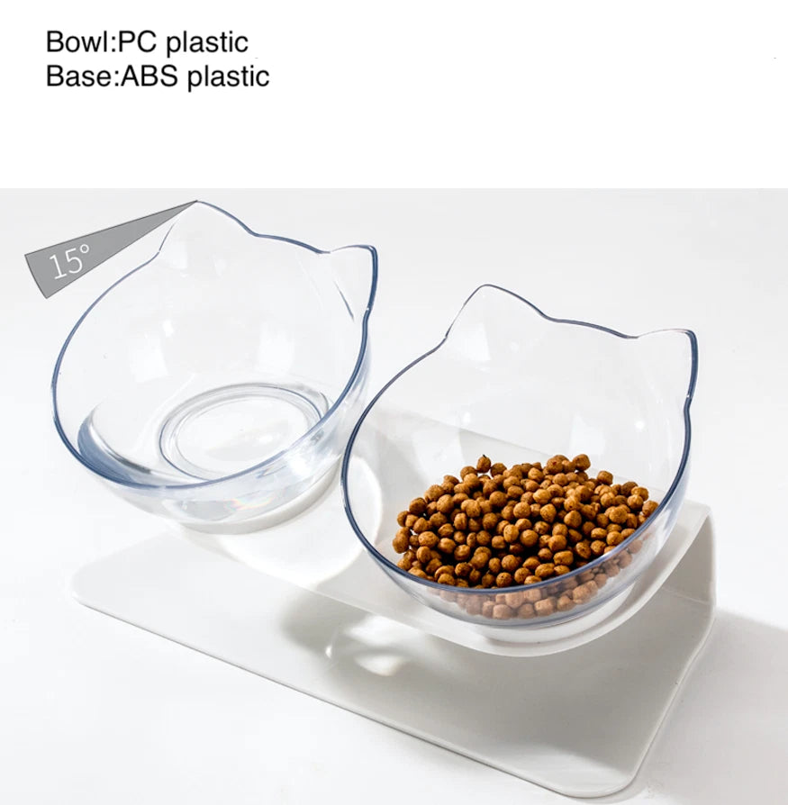 Elevated Cat Feeding Station – Double Food & Water Bowls
