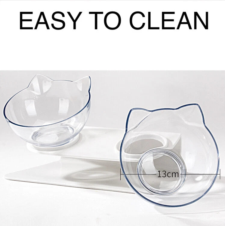 Elevated Cat Feeding Station – Double Food & Water Bowls