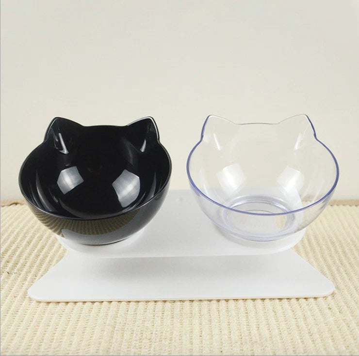Elevated Cat Feeding Station – Double Food & Water Bowls