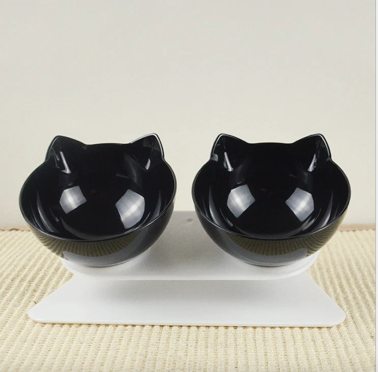 Elevated Cat Feeding Station – Double Food & Water Bowls