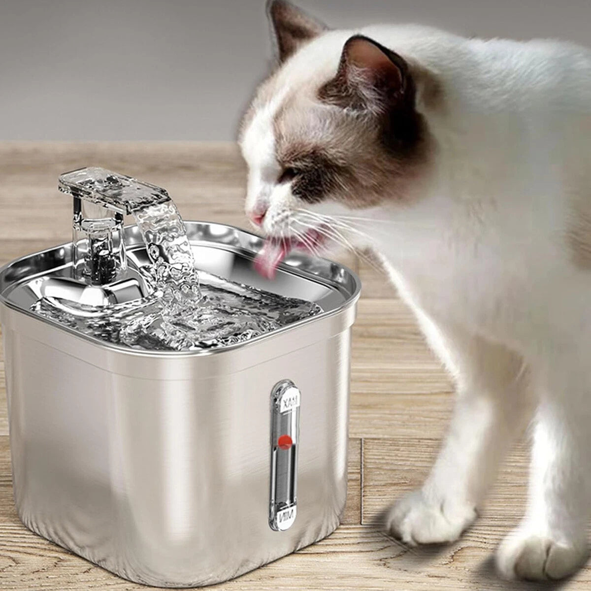 2.2L Cat Water Fountain – Stainless Steel Automatic Drinking Dispenser