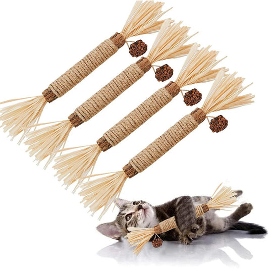 Silvervine Cat Dental Chew Toy — Natural Matatabi Teeth Cleaning Stick