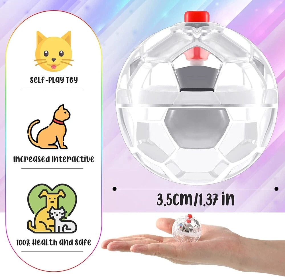 LED Light-Up Cat Balls — Motion Activated Interactive Toy for Cats & Kittens
