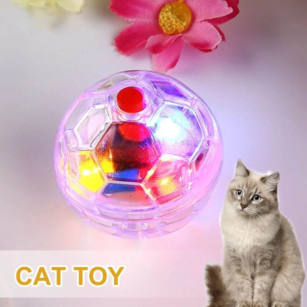 LED Light-Up Cat Balls — Motion Activated Interactive Toy for Cats & Kittens