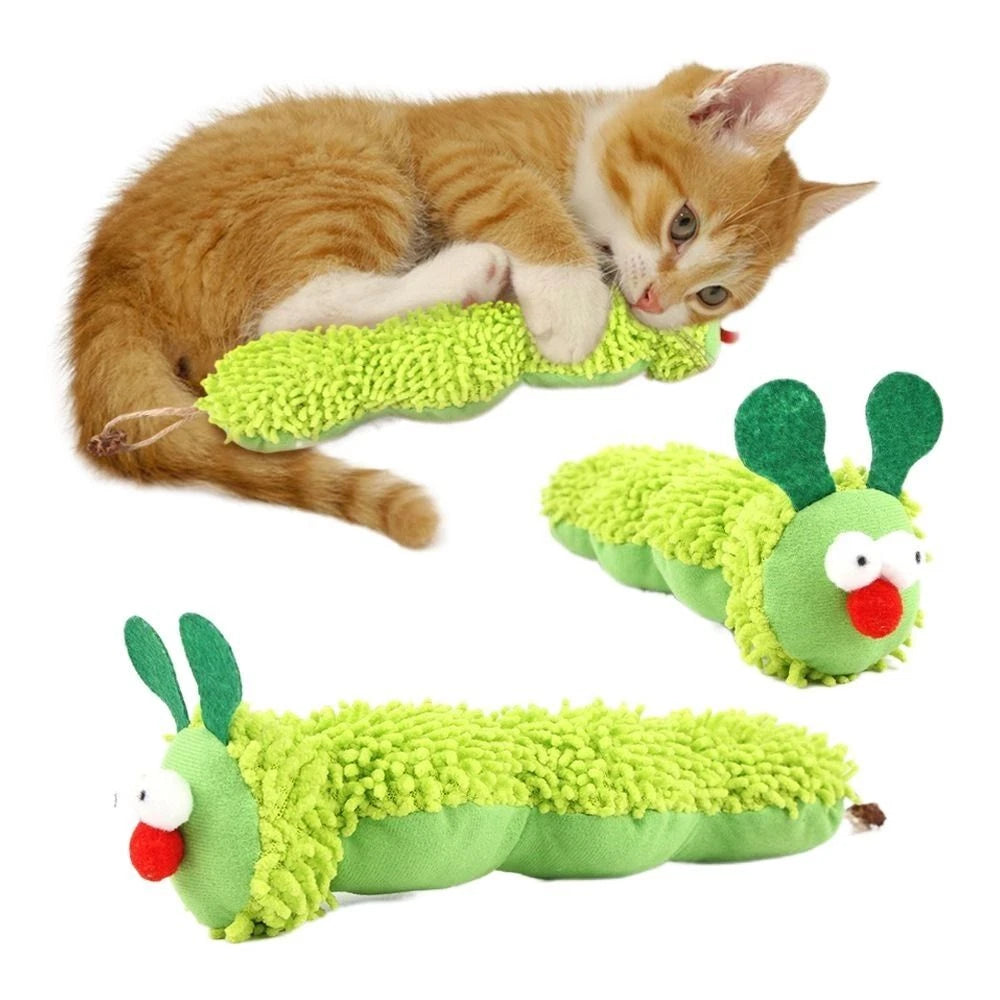 Caterpillar Plush Catnip Toy — Interactive Chew & Play Toy for Cats