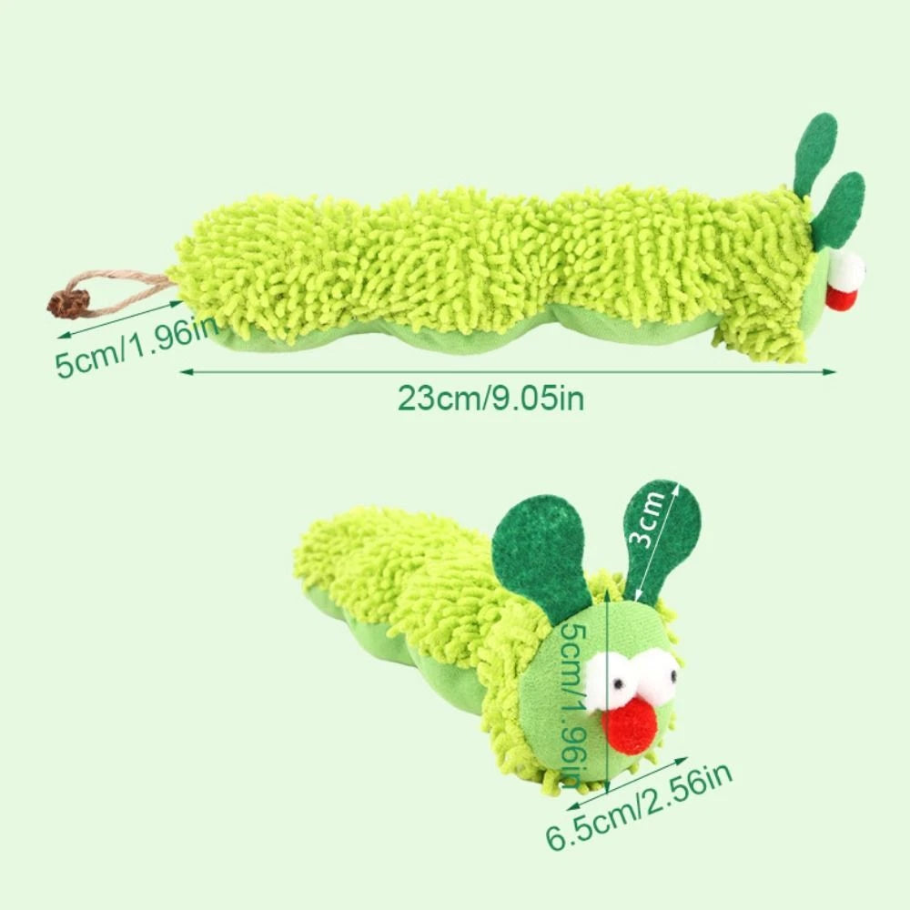 Caterpillar Plush Catnip Toy — Interactive Chew & Play Toy for Cats