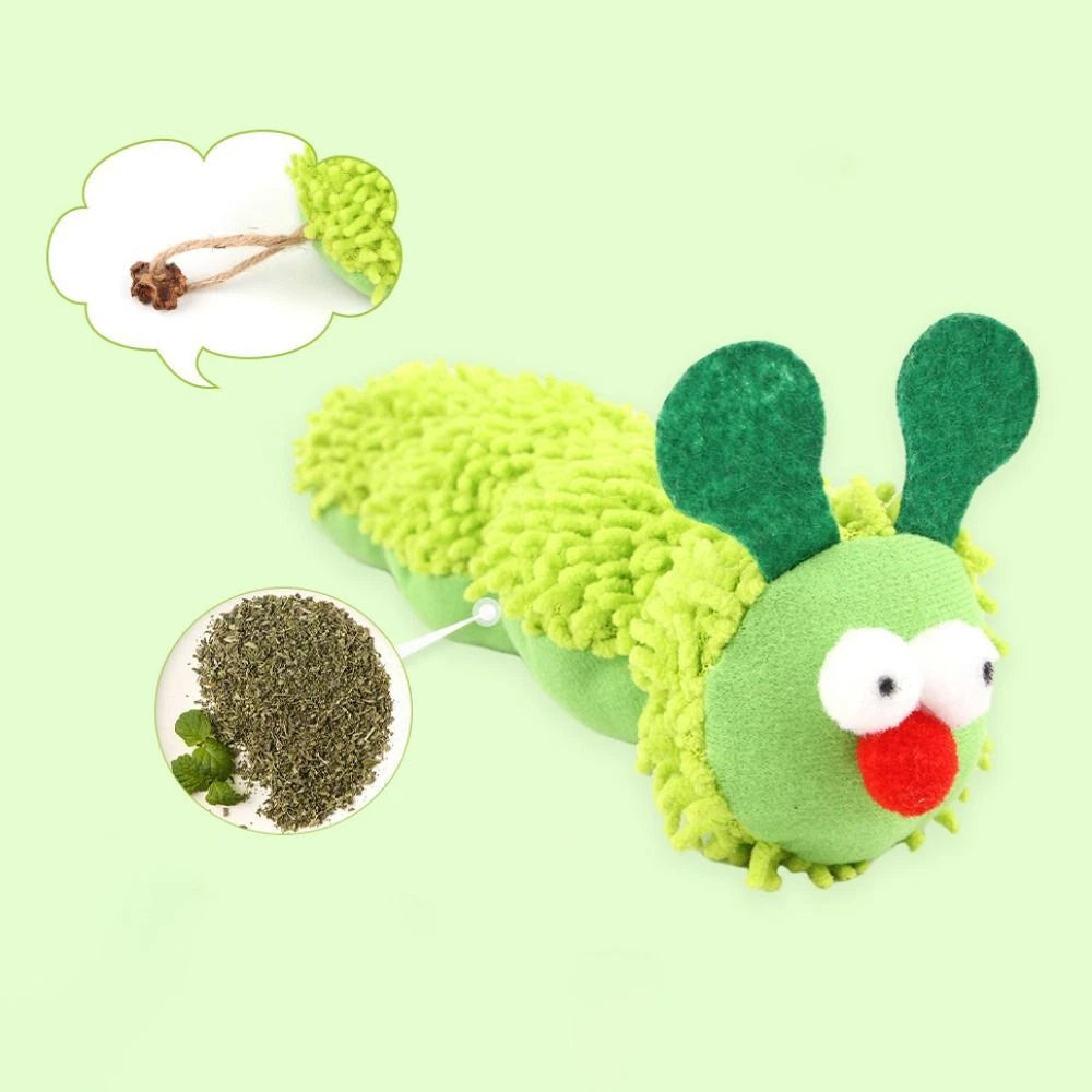 Caterpillar Plush Catnip Toy — Interactive Chew & Play Toy for Cats