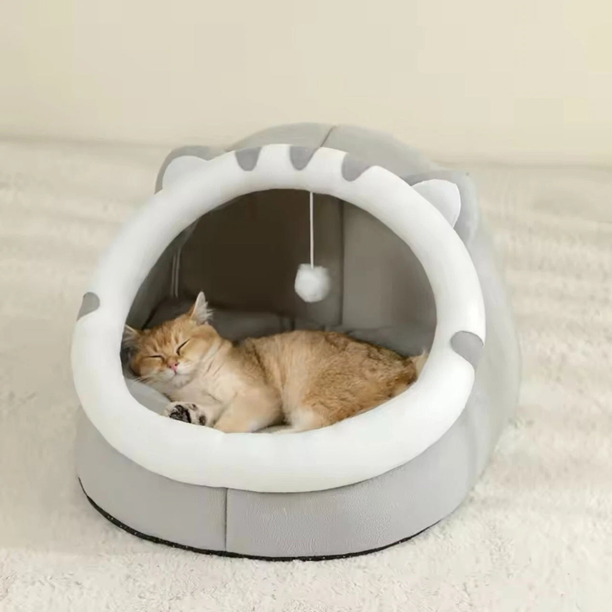 Cosy Warm Cat House — Plush Kitten Cave Bed & Sleeping Basket