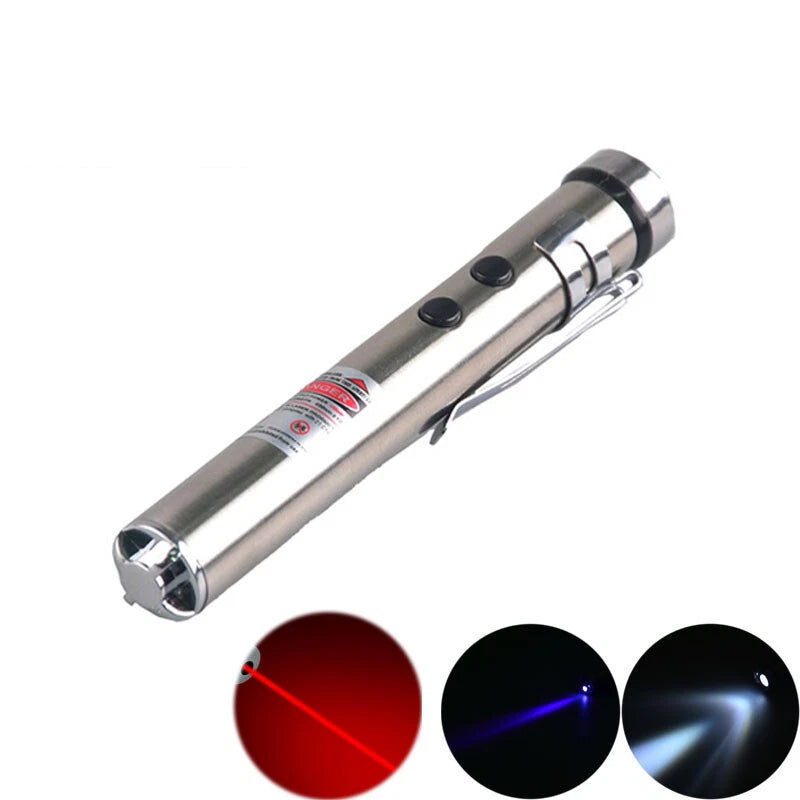 3-in-1 Interactive Cat Toy — Rechargeable Laser Pointer & LED Torch for Cats
