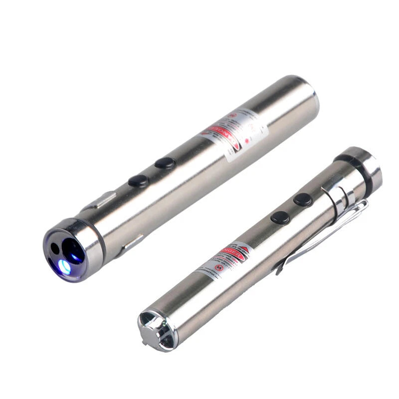 3-in-1 Interactive Cat Toy — Rechargeable Laser Pointer & LED Torch for Cats