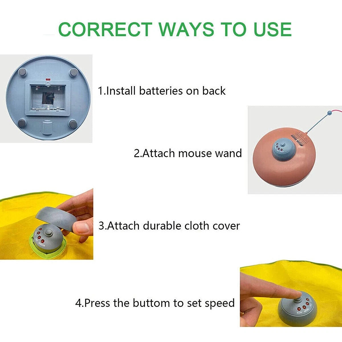 Pounce Time — Interactive Electronic Moving Mouse Chase Toy for Cats
