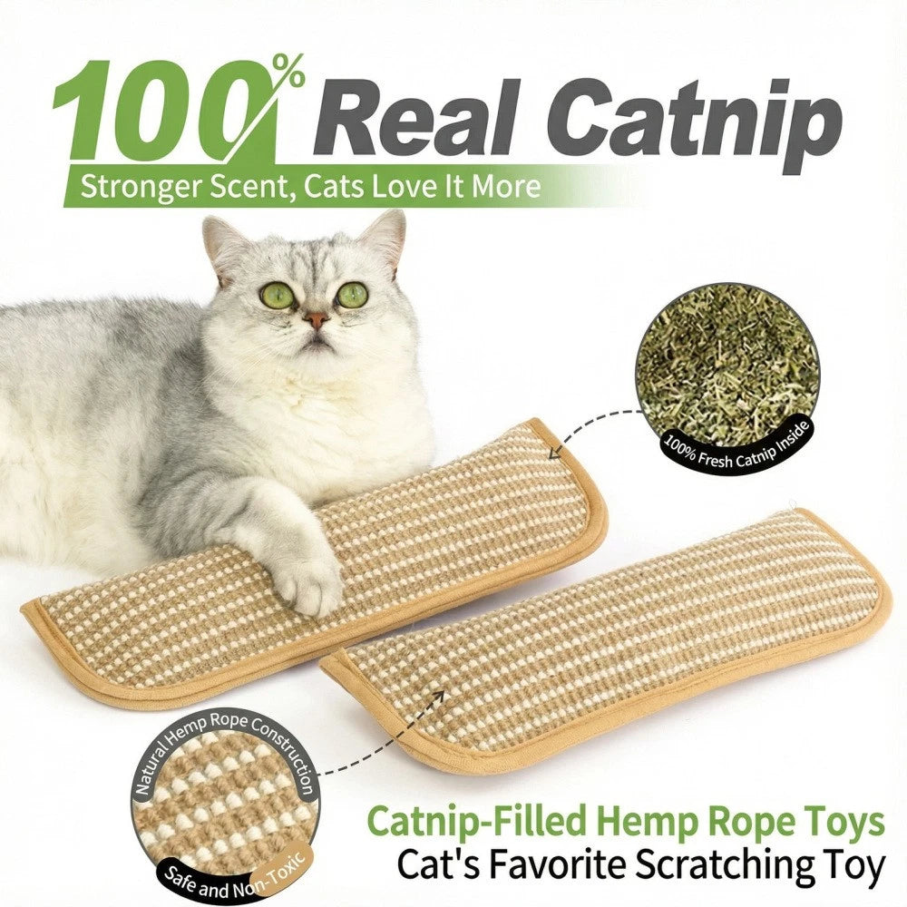 Catnip Kicker Pillow — Interactive Chew, Scratch & Play Toy for Indoor Cats