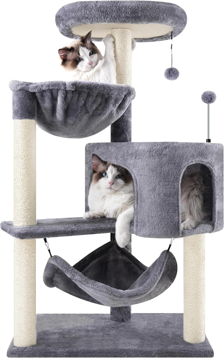 🐱🌳 Climb, Scratch & Snooze — 100cm Multi-Level Cat Tree with Hammock & Cosy Condo