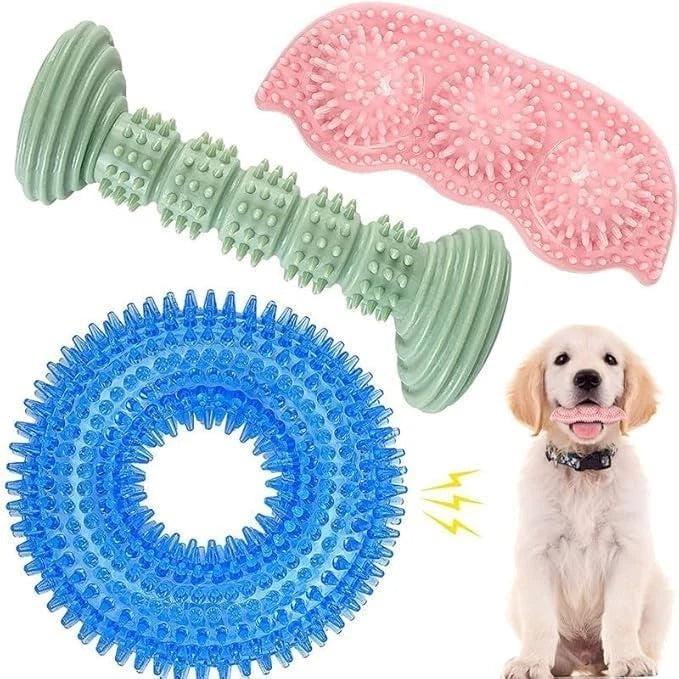 Puppy Teething Toy Set — 6 Pack Chew & Squeaky Toys for Small Dogs