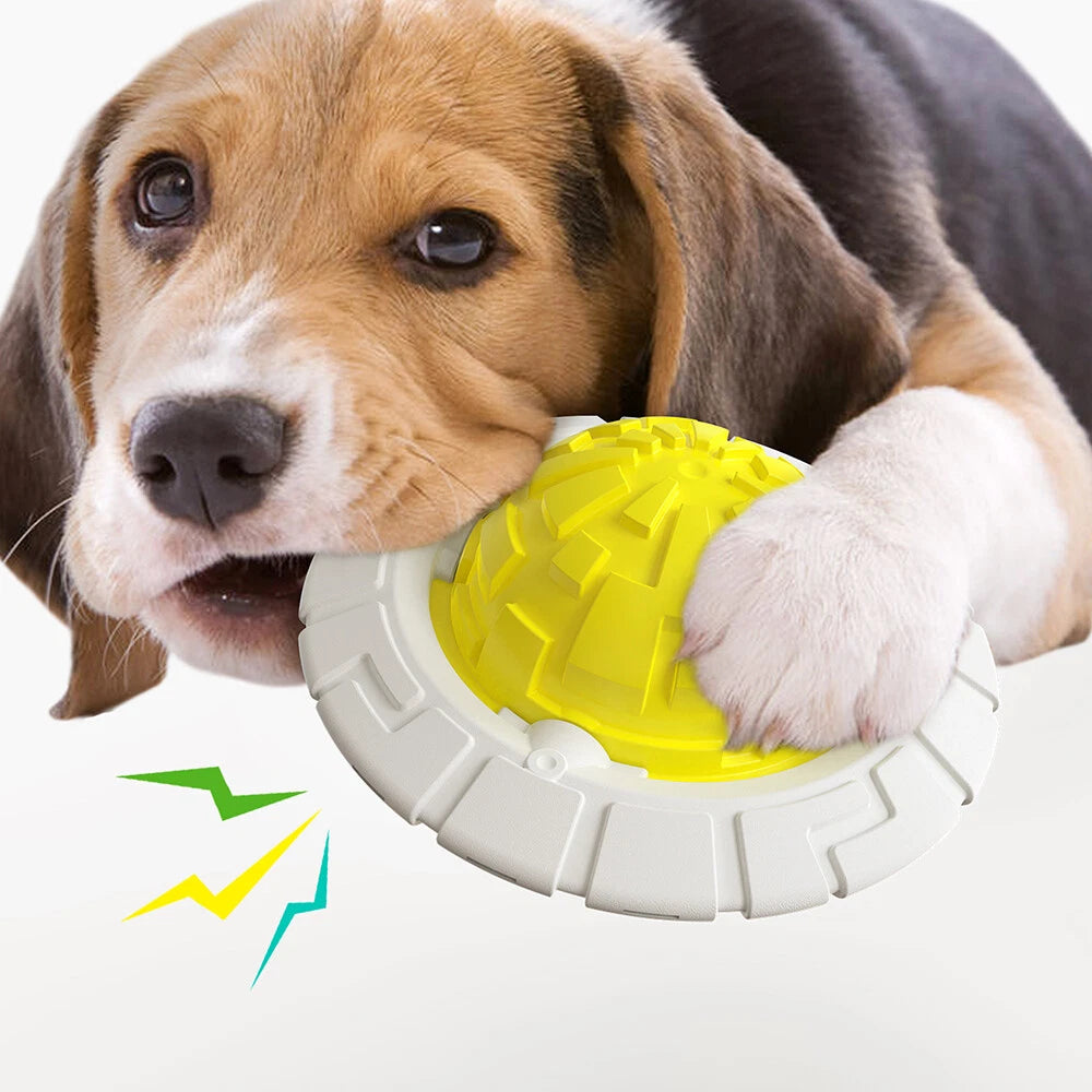 Tough Interactive Dog Chew Toy — Squeaky Fetch & Dental Play Toy