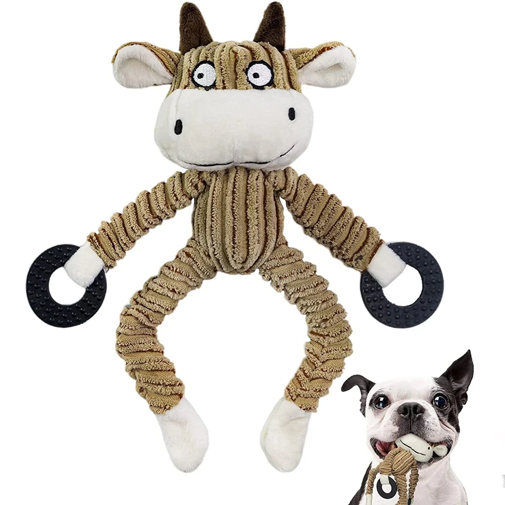 Squeaky Plush Dog Toy – Fun Interactive Puppy Toy