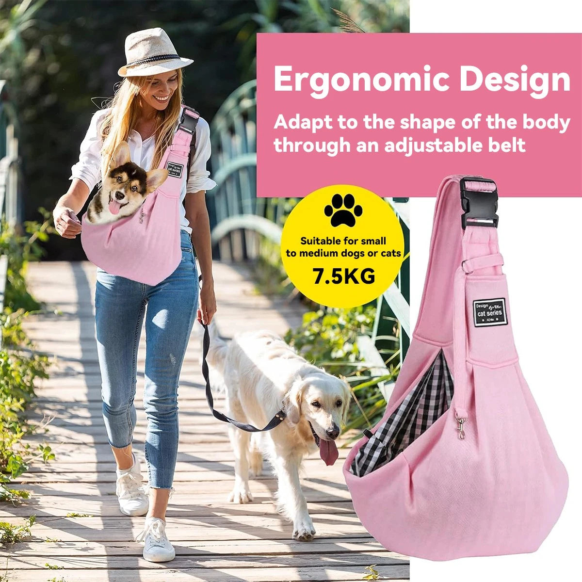Pet Carrier Bag — Foldable Breathable Sling for Small & Medium Dogs and Cats
