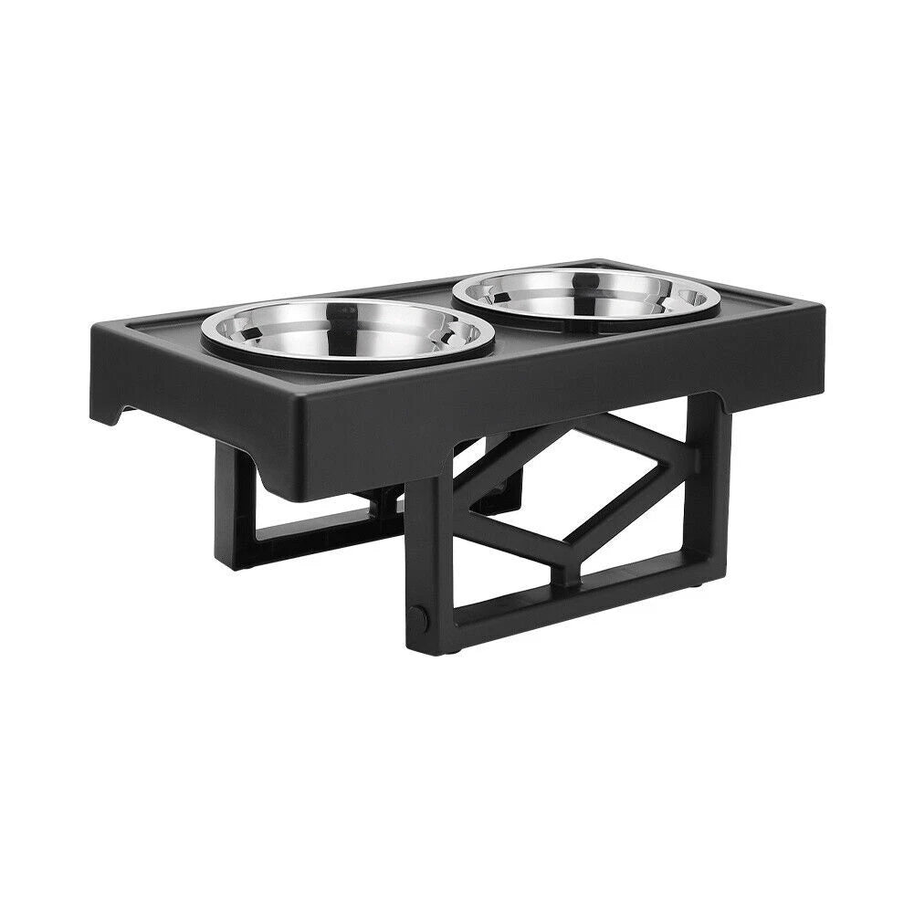 Happy Mealtimes – Adjustable Raised Dog Feeder with Stainless Steel Bowls