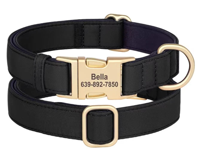 Personalised Dog Collar – Waterproof Custom Name & Phone Number Engraved