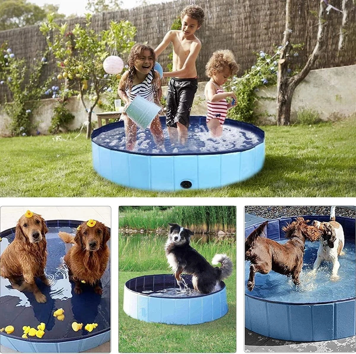 Portable Dog Pool – Foldable Pet Bath & Summer Splash Pool