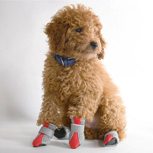 Breathable Waterproof Dog Shoes — Anti-Slip Outdoor Walking Boots for Small Dogs