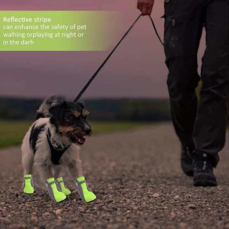 Breathable Waterproof Dog Shoes — Anti-Slip Outdoor Walking Boots for Small Dogs