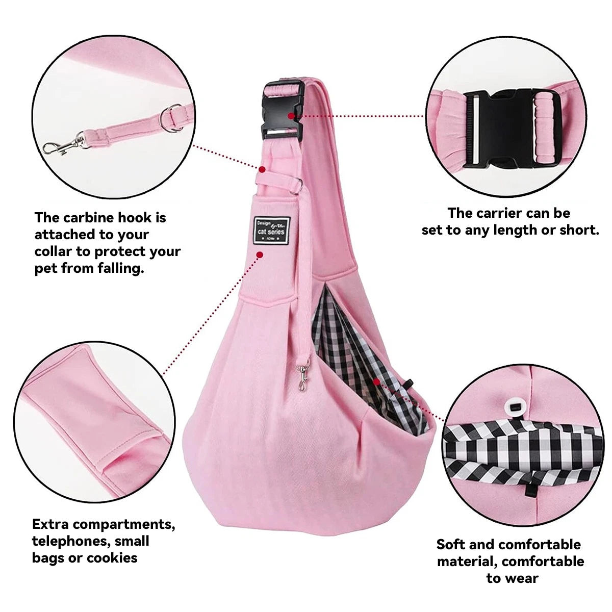 Pet Carrier Bag — Foldable Breathable Sling for Small & Medium Dogs and Cats