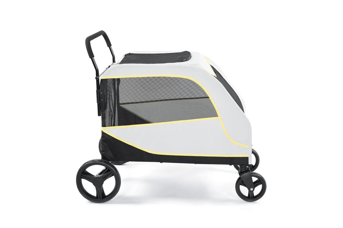 Large Dog Stroller — Foldable 4-Wheel Pet Carrier for Travel & Adventures