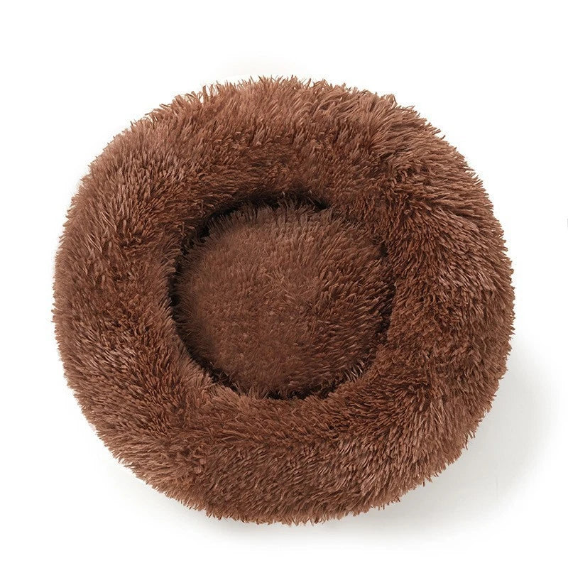 Cosy Calming Pet Bed — Fluffy Donut Cushion for Dogs & Cats