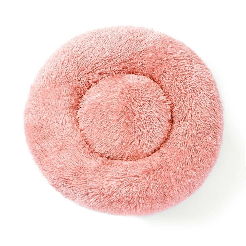 Cosy Calming Pet Bed — Fluffy Donut Cushion for Dogs & Cats